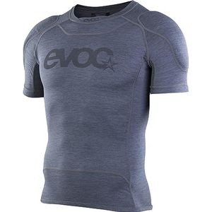 EVOC ENDURO Shirt, beschermershirt (LITESHIELD FLEX schouderbeschermers, S.LEISURE stretchmateriaal, 3D-ventilatie, machinewasbare fietsaccessoires, maat: M), koolstofgrijs