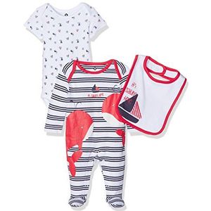Set DB+Body+Bib pyjama voor baby's en jongens - blauw - 0-3 mois