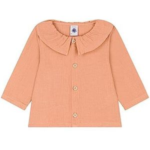 Petit Bateau Baby-meisjes blouse met lange mouwen, Roze Sienna, 18 Maanden