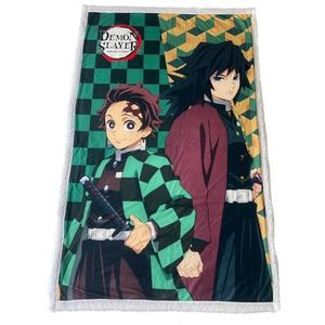 Homadict Plaid Sherpa 100X150 cm Demon Slayer TANJIRO & TOMIOKA