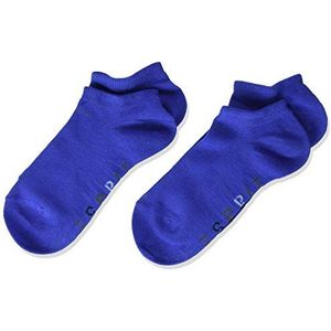 ESPRIT Uniseks-kind Korte Sokken Foot Logo 2-Pack K SN Katoen Kort Eenkleurig Multipack 2 Paar, Blauw (Deep Blue 6046), 35-38