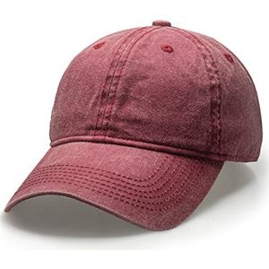 CHOK.LIDS Everyday vintage baseballpet voor dames en heren, uniseks, verstelbaar, lichtgewicht, polostijl, gebogen rand, Vintage Bordeaux, Eén Maat