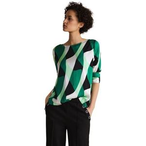 Street One Dames blouseshirt bedrukt, Fresh Spring Green, 36