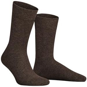 Hudson Heren sokken Relax Cotton drukvrije tailleband, bruin mel. 0763, 41/42 EU