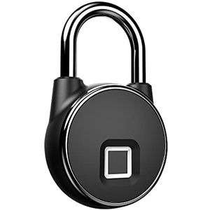 OURSPOP Vingerafdruk-hangslot, smart-hangslot, slotvakslot, biometrisch sleutelloze vingerafdrukslot van metaal, waterdicht, oplaadbaar via USB