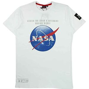 Nasa - Heren T-shirt met logo van wit katoen, Wit, L