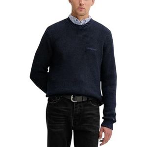 TOMMY JEANS Heren TJM REG Script Chunky Sweat DM0DM22098, wit, S, Wit (Oud Wit), S