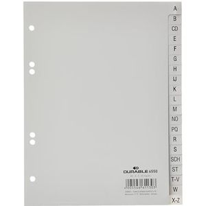 Durable Hangmappen A4 A-Z, A5, 20 stuks, zilverkleurig, 655010