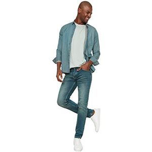 TRENDYOL MAN indigo skinny fit jeans voor heren, blauw, 32