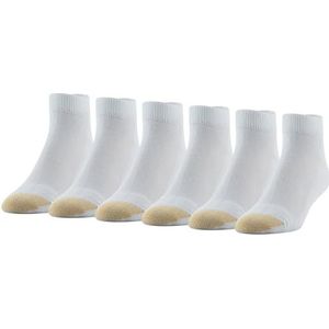 GOLDTOE Men's Cotton Low Cut Sport Liner Socks, 6-Pairs, White, Large