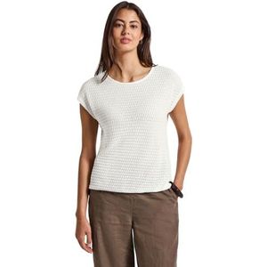 Street One dames structuurshirt, off-white, 42