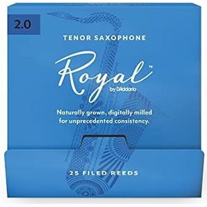 Royal door D'Addario Tenor Saxophone Reeds, 2.0, 25-Count Single Reeds
