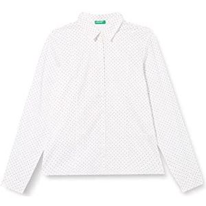 United Colors of Benetton meisjes overhemd, witte stippen 60m, 150 cm