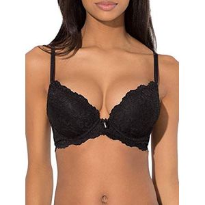 Smart & Sexy Push-upbeha met beugel voor dames met maximale decolleté, Zwart, 75B