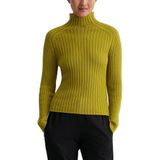 Marc O'Polo - Gebreide Trui - Olijfgroen - Slanke Pasvorm - Lange Mouw