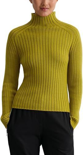 Marc O'Polo - Gebreide Trui - Olijfgroen - Slanke Pasvorm - Lange Mouw