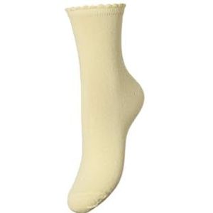 PIECES Pcsebby Glitter Long Socks Noos Bc, geel (pale banana), Eén Maat