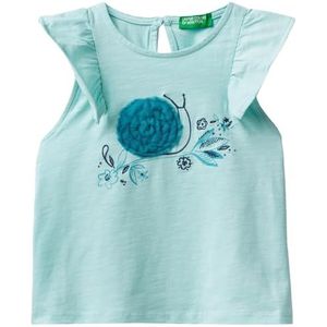 United Colors of Benetton Onderhemd voor meisjes en meisjes, Blauw, 2 anni