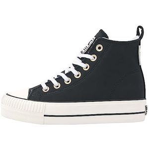 British Knights Kaya MID High Top Sneakers voor dames, Zwart crèmewit, 37 EU