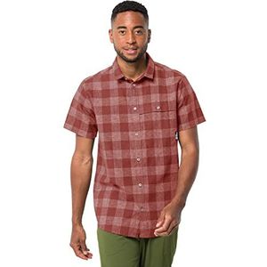 Jack Wolfskin Heren Highlands M shirt met korte mouwen, Barn Red, S, Schuur Rood, S