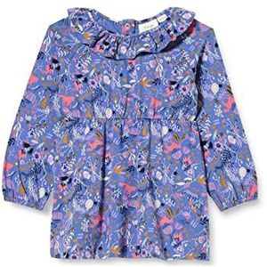 Noa Noa Miniature Laikannm Jurk voor meisjes, Opdruk blauw/roze, 92 cm