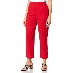 IPEKYOL Dames Enkellengte Drapey Fit Broek, Rood, 38