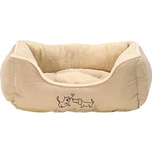 Dehner Sammy Honden- en kattenbed, polyester, ca. 61 x 48 x 18 cm, Beige