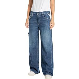 Replay Dames Jeans Hallie Comfort Denim, 007, donkerblauw, 25W / 28L
