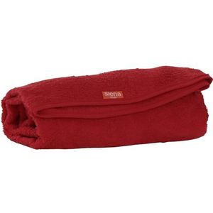 Lifa deken rood XL dessin Uni rood, badstof 100% katoen