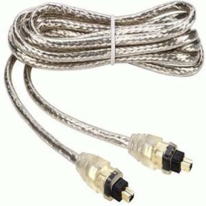Hama Thomson EU2444 FireWire-kabel, 4-polig (transparant, verguld)