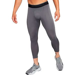 Nike M NP DF 3QT Tight Leggings, Iron Grey/Black/Black, XL Heren
