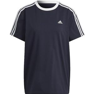 adidas Dames Essentials 3-Stripes Tee, Legend Ink/White, XXL
