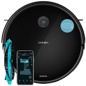 Cecotec Robotstofzuiger Conga 2499 Ultra X-Treme. 2200Pa, Gyroscopische Technologie, Multifunctionele Borstel, Gemengd Reservoir, 2 Zijborstels, 2 liter, WiFi 2,4 GHz, Bluetooth, Dweilfunctie