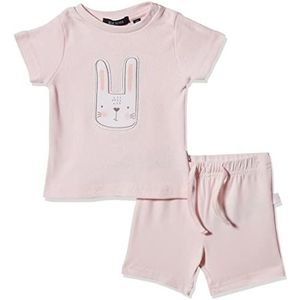 Blue Seven Uniseks baby-outfit-set van 2, roze AOP orig, 6-9 maanden (verpakking van 2)
