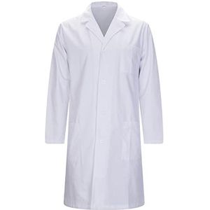 MISEMIYA - Unisex badjas met reverskraag, korte mouwen, uniform, laboratorium, ziekenhuis, reiniging voor diergezondheid, gezondheid - Ref: 8162