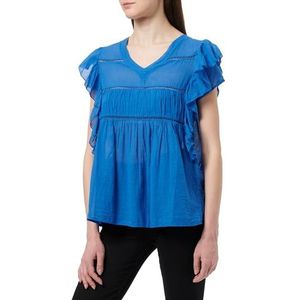 DreiMaster Vintage dames blouseshirt, blauw, XS