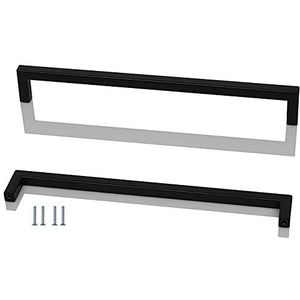 ANSIEDIO 2 stuks zwarte keukenkast handgrepen kast handgrepen lade handgrepen badkamer handgrepen 288mm