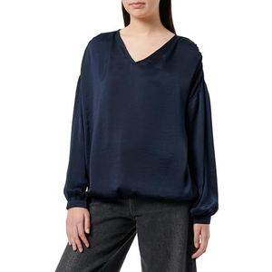 Abrel 812322323232 Damesblouse met lange mouwen, marineblauw, S, marineblauw, S
