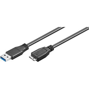 Aansluitkabel USB 3.0 stekker A naar stekker Micro B, zwart, 3m, Good Connections®