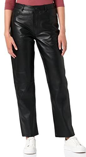 JJXX - Grace - Leren Broek - Zwart - 5-Pocket