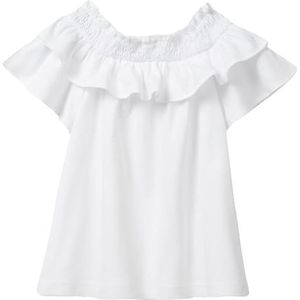 United Colors of Benetton T-shirt voor meisjes en meisjes, optisch wit 101, 130