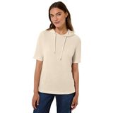 Cecil - Capuchonshirt - Light Beige - Met Fijne Structuur