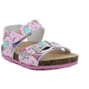 Primigi Birkenstock Platte damessandalen, paars, multicolor, 35 EU, Paars Veelkleurig, 35 EU