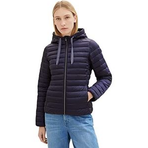 TOM TAILOR Lichtgewicht gewatteerde damesjas met capuchon, 30025-navy Midnight Blue, 3XL