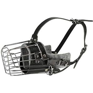DINGO GEAR hond training snuit, Nieuwe versie, S working dogs, Black leather with metal wire