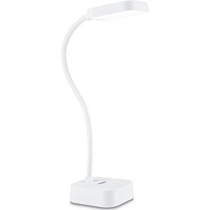 Philips LED Rock Bureaulamp [Koel Wit Licht 5000K - Wit] 5W - Opladen met USB. voor Thuis Binnen, Werk, Studie, Leesverlichting