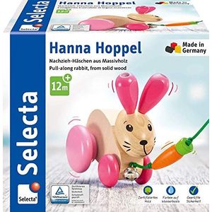 Selecta 62023 Bunny Hanna Hoppel, houten trekspeeltje
