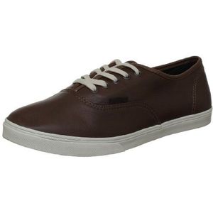 Vans U Authentic LO Pro (AGED LEATHER) VQES75J, uniseks sneakers voor volwassenen, Braun Aged Leather, 35 EU