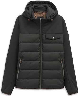 bugatti Herenjas, winterjas, herfst, winter, capuchon, waterafstotend, 290-zwart, 48