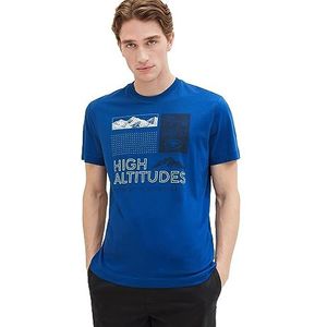 TOM TAILOR T-shirt voor heren, 19168 - Hockey Blue, L